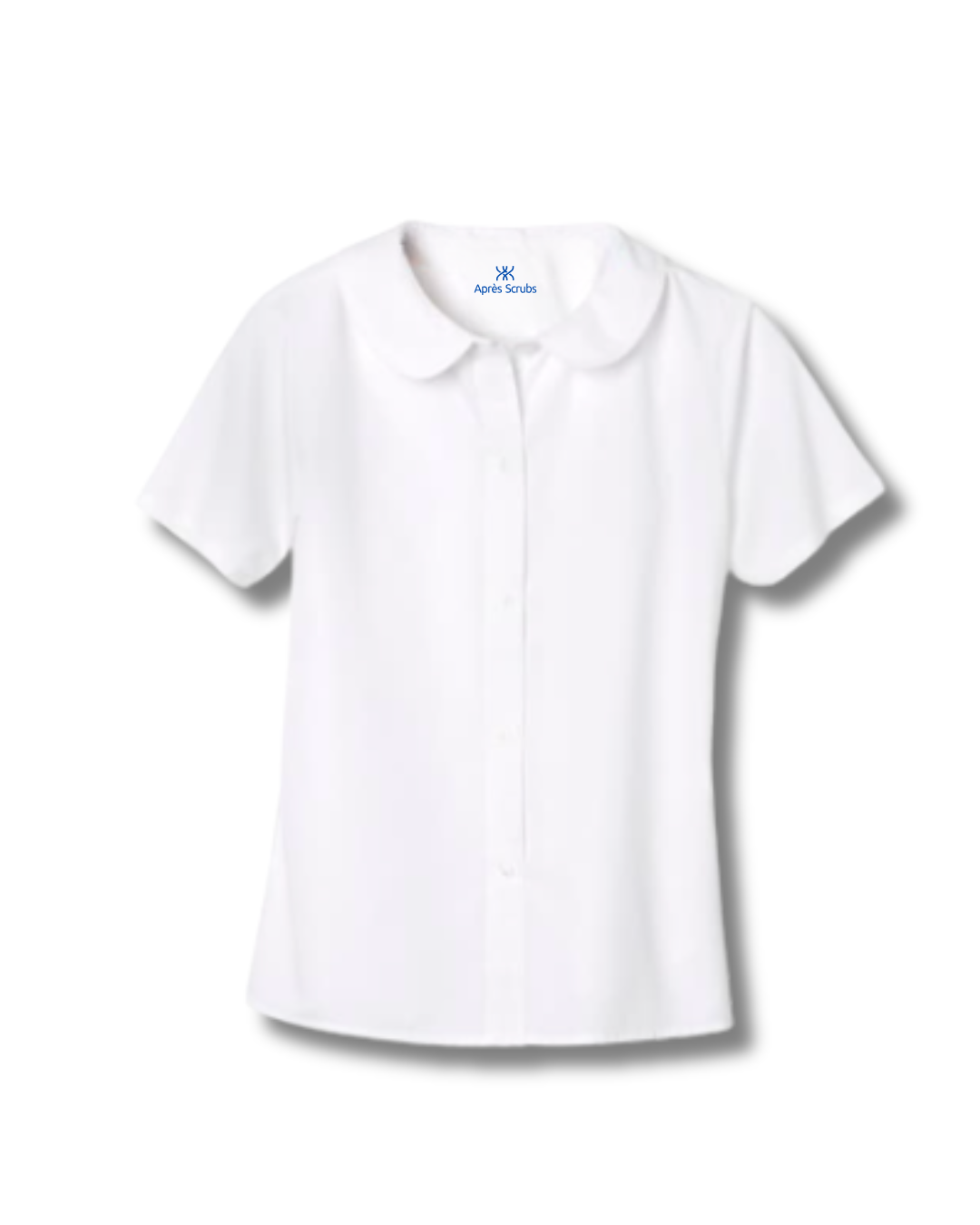 Girls button-up blouse with Peter Pan collar