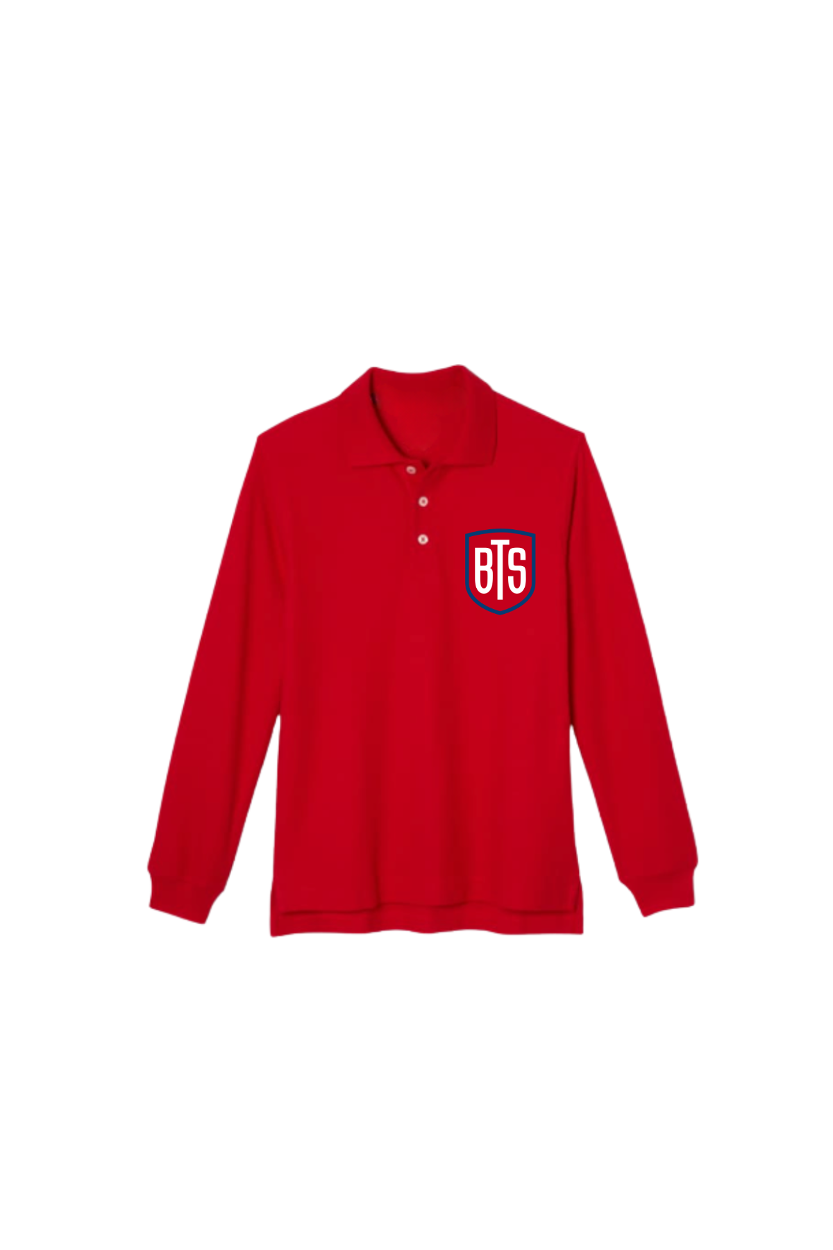 Long Sleeve Piquè Polo Red