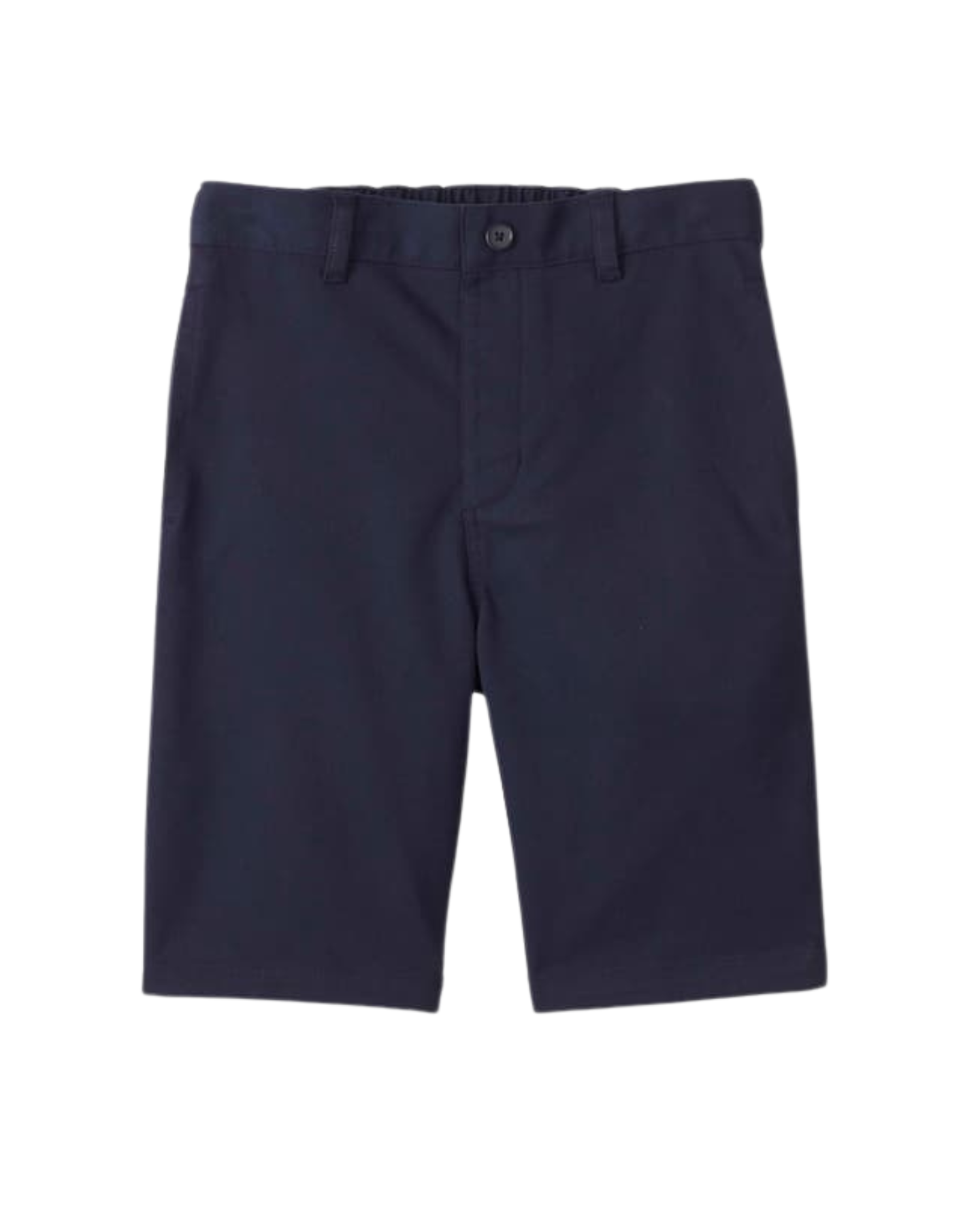Flat Front Twill Shorts Elasticated Belt